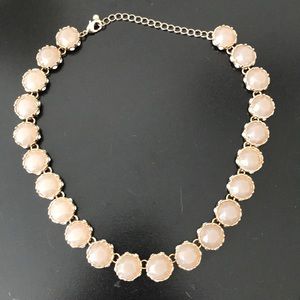 Tan and gold accent necklace